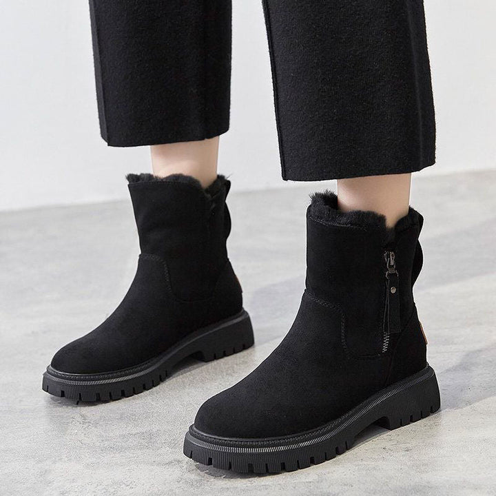 Eldwiga | Damen Wasserdichte Winterstiefel Gefüttert - Beige - Image 8