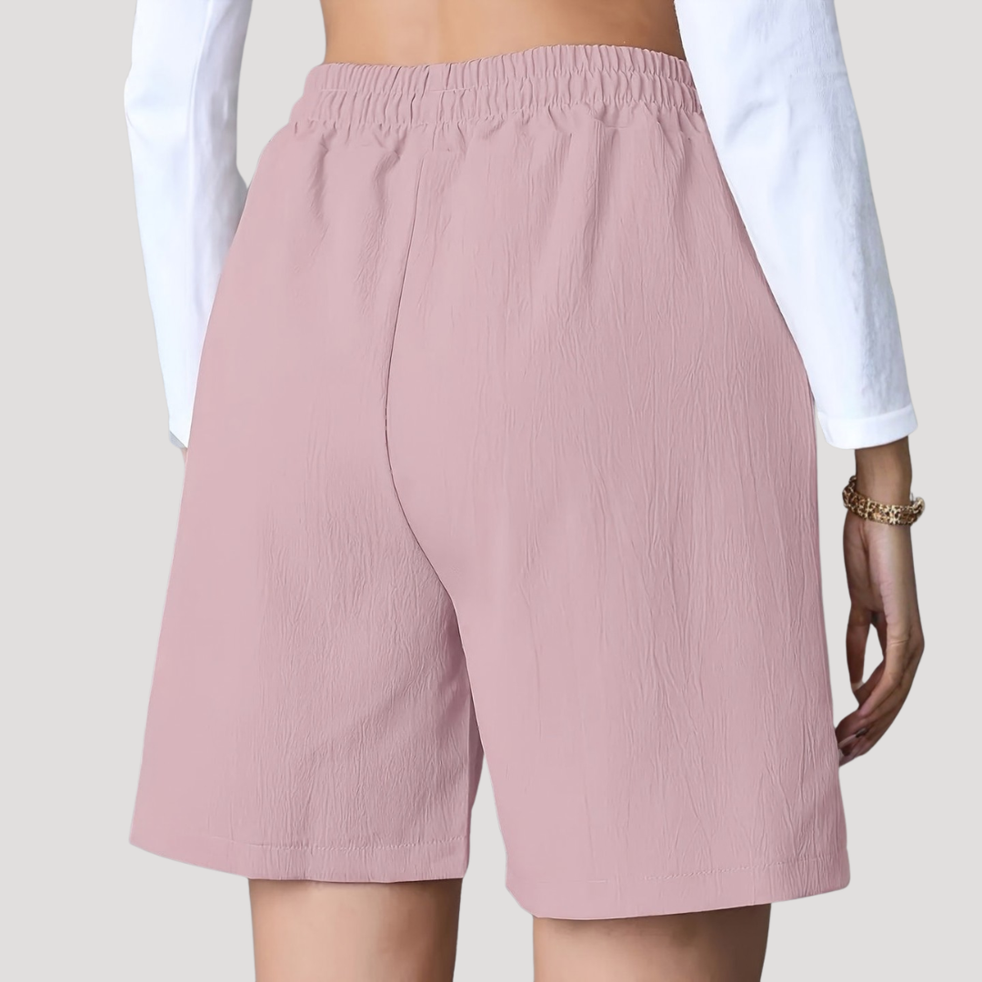Emilia | Damen Entspannte Shorts mit Kordelzug - Pink - Image 2