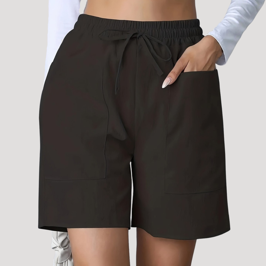 Emilia | Damen Entspannte Shorts mit Kordelzug - Pink - Image 3