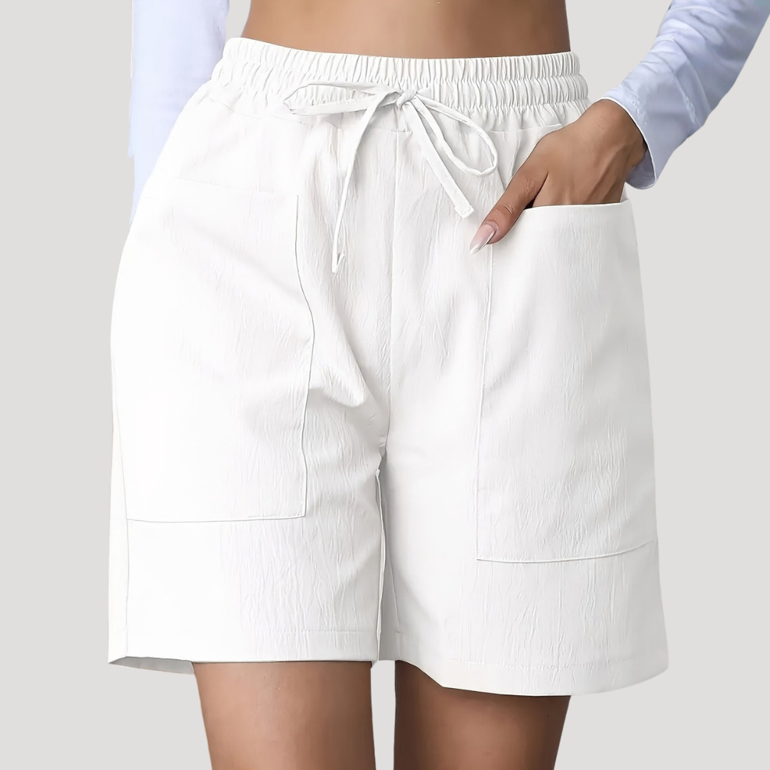 Emilia | Damen Entspannte Shorts mit Kordelzug - Pink - Image 4