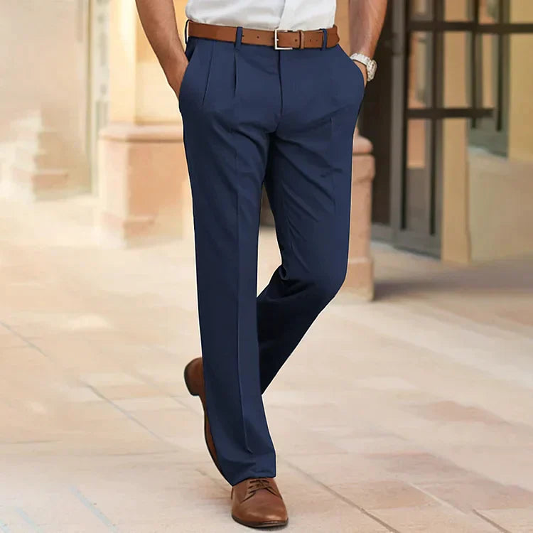 Emilian | Herren Navy Business Chinohose - Navy - Image 1
