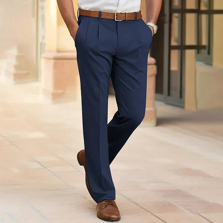 Emilian | Herren Navy Business Chinohose - Navy - Image 1