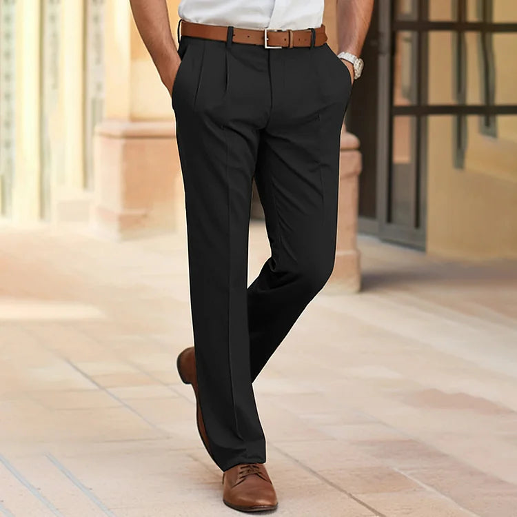Emilian | Herren Navy Business Chinohose - Navy - Image 2