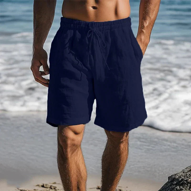 Ennio | Herren Strandhose Shorts mit Kordelzug - Black - Image 4