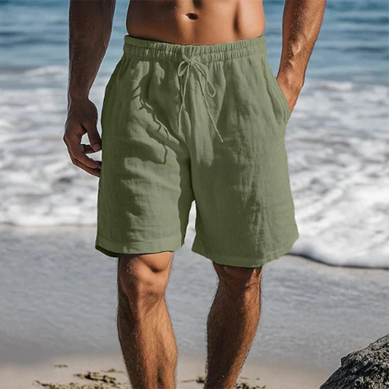 Ennio | Herren Strandhose Shorts mit Kordelzug - Black - Image 5