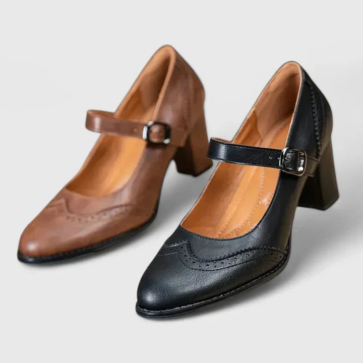 Evangelyn | Damen Mary Jane Pumps mit Blockabsatz - Black - Image 3