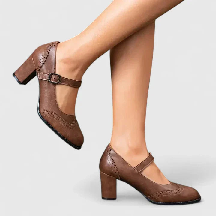 Evangelyn | Damen Mary Jane Pumps mit Blockabsatz - Black - Image 9
