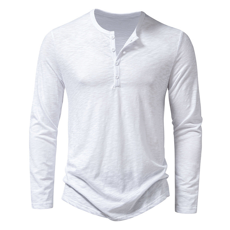 Nash | Herren Henley Langarmshirt Slim Fit Basic Shirt Herren