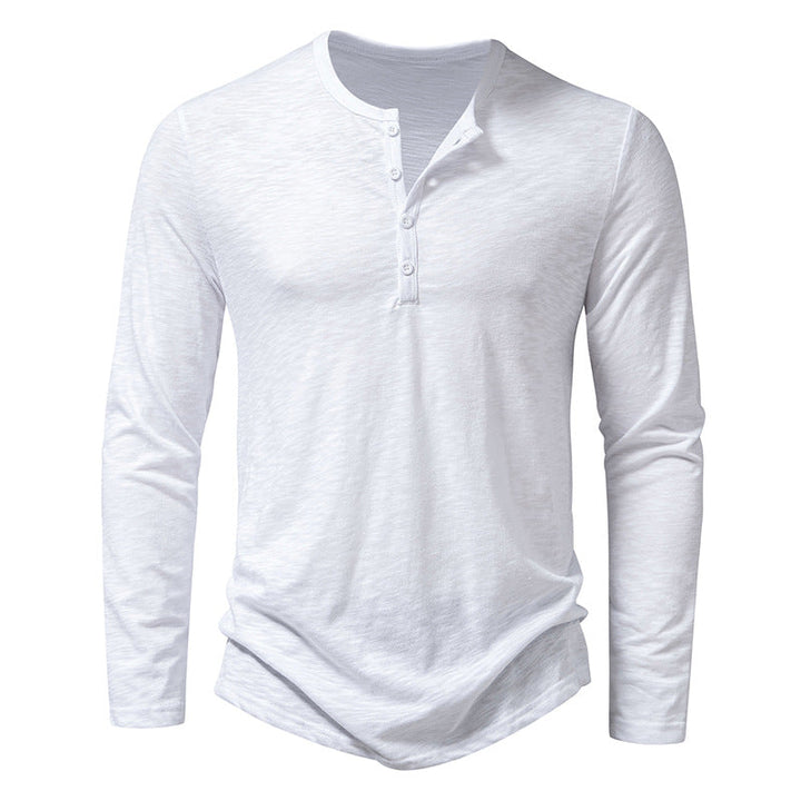 Nash | Herren Henley Langarmshirt Slim Fit Basic Shirt Herren