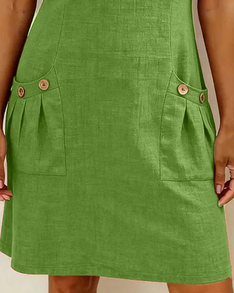 Mia | Damen kleid Kurzarm A-Linie mit Reißverschluss
