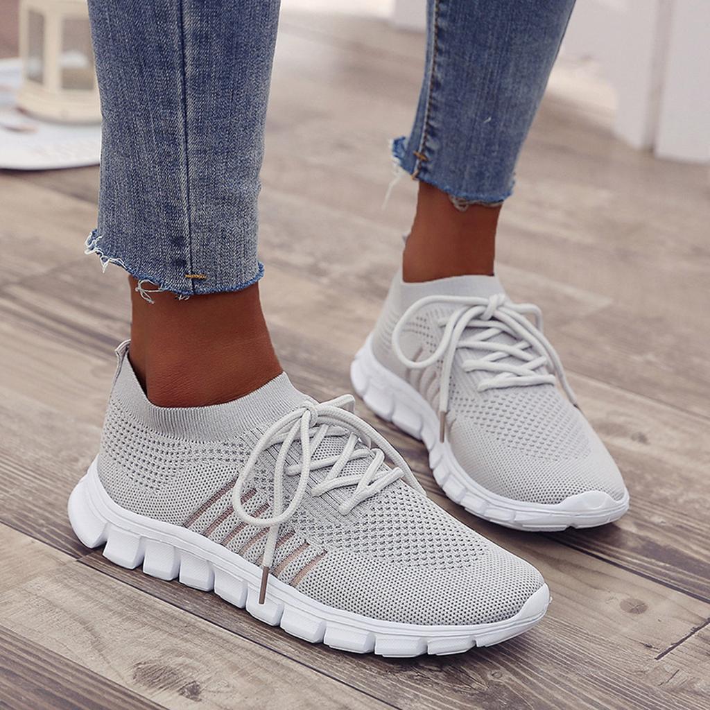 Kira | Damen Strick Sneaker Leichte Laufschuhe Freizeitschuhe