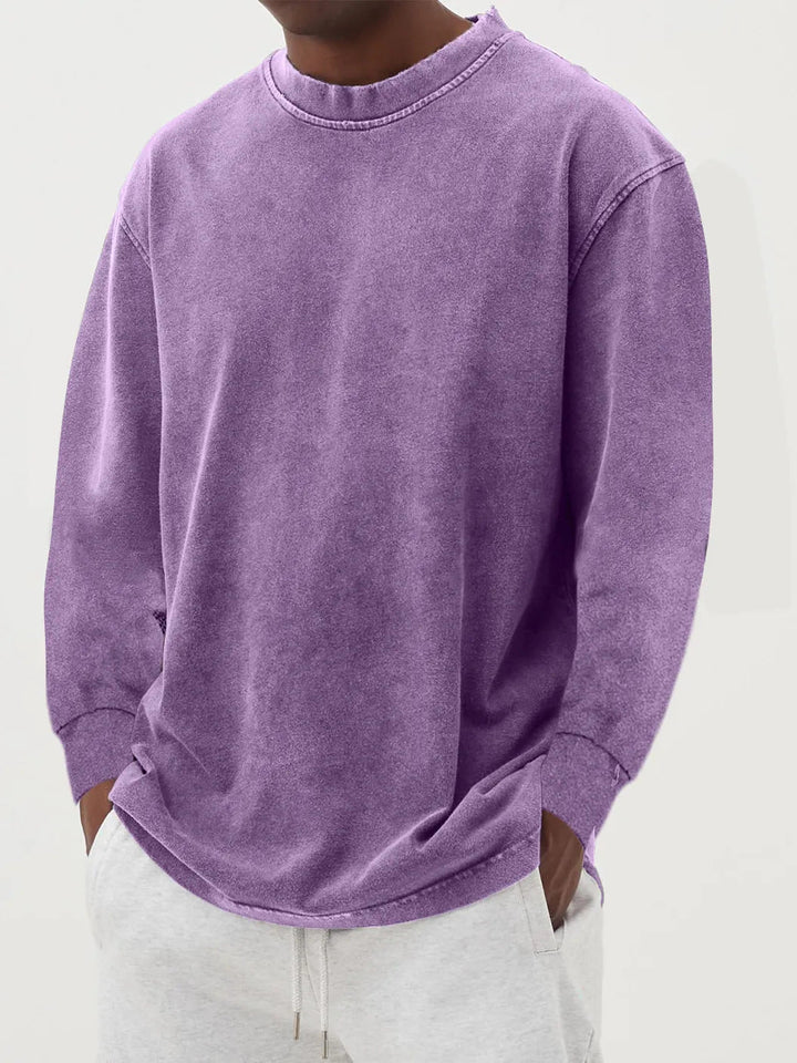 Fabian | Herren Oversized Langarm Strickpullover - Blue - Image 13