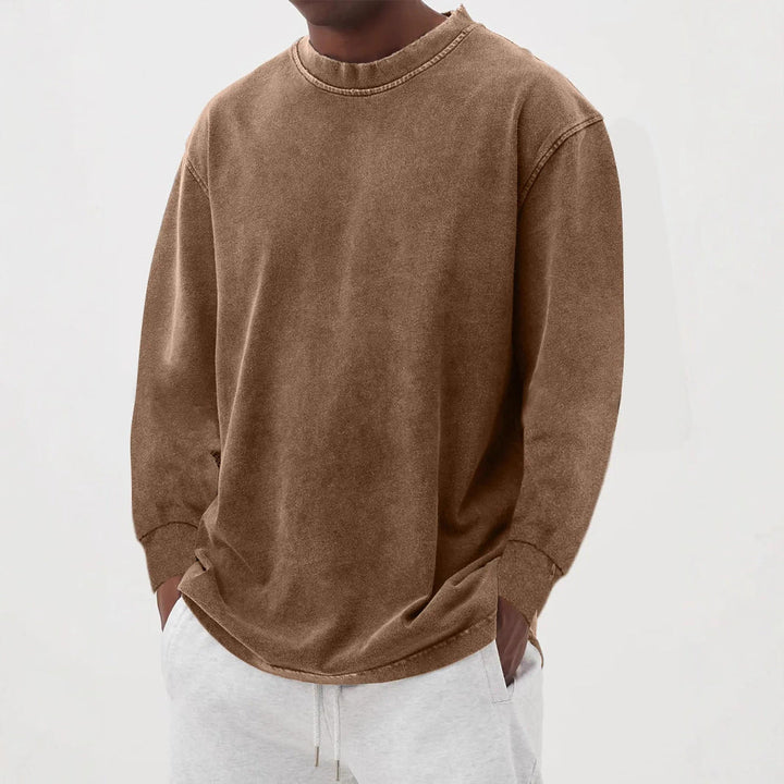 Fabian | Herren Oversized Langarm Strickpullover - Blue - Image 3