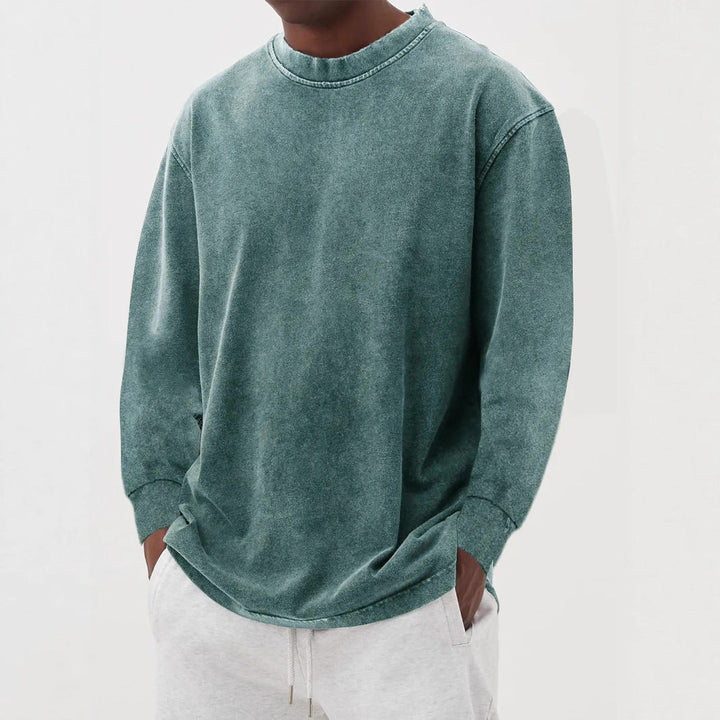 Fabian | Herren Oversized Langarm Strickpullover - Blue - Image 4
