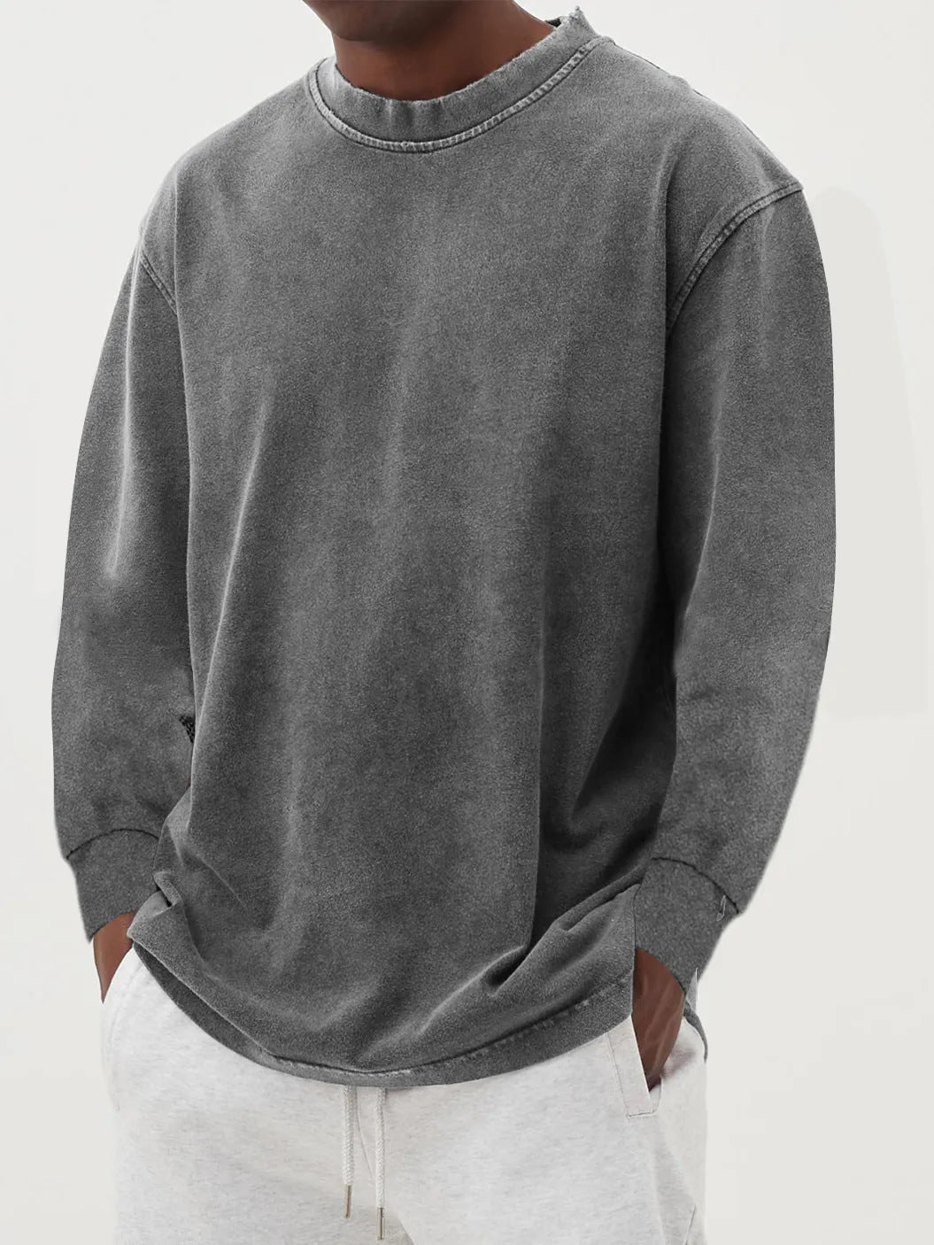 Fabian | Herren Oversized Langarm Strickpullover - Blue - Image 7
