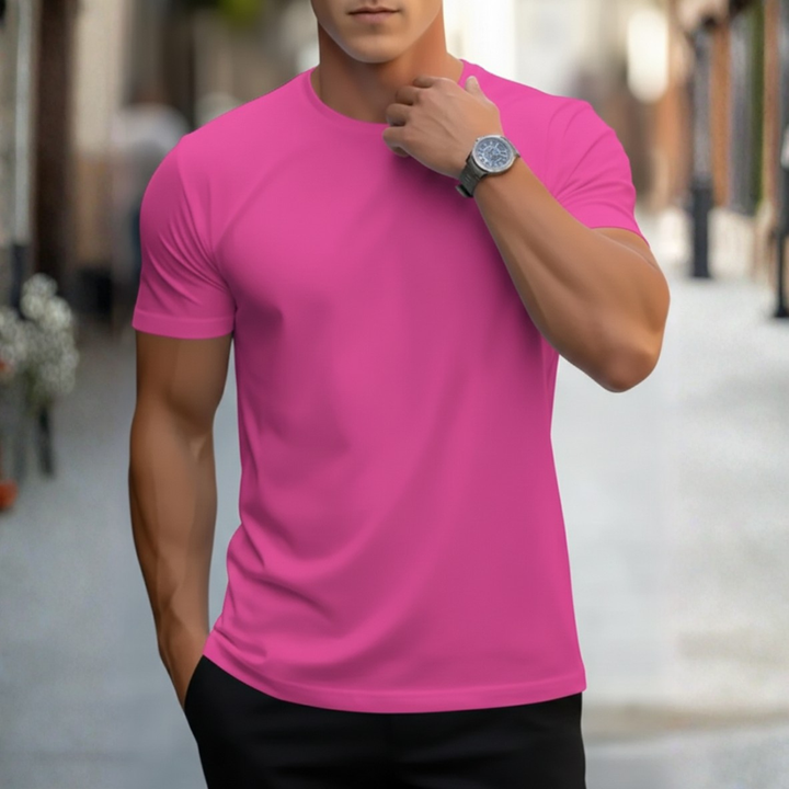 Fabian | Herren Rundhals T-Shirt Slim Fit Kurzarm - Red - Image 11