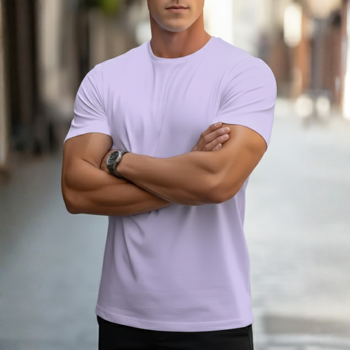 Fabian | Herren Rundhals T-Shirt Slim Fit Kurzarm - Red - Image 12