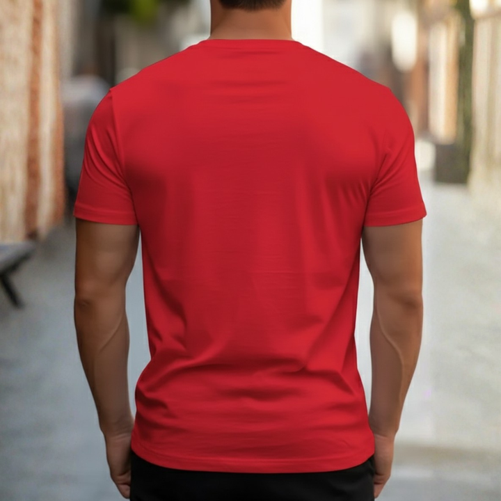 Fabian | Herren Rundhals T-Shirt Slim Fit Kurzarm - Red - Image 2