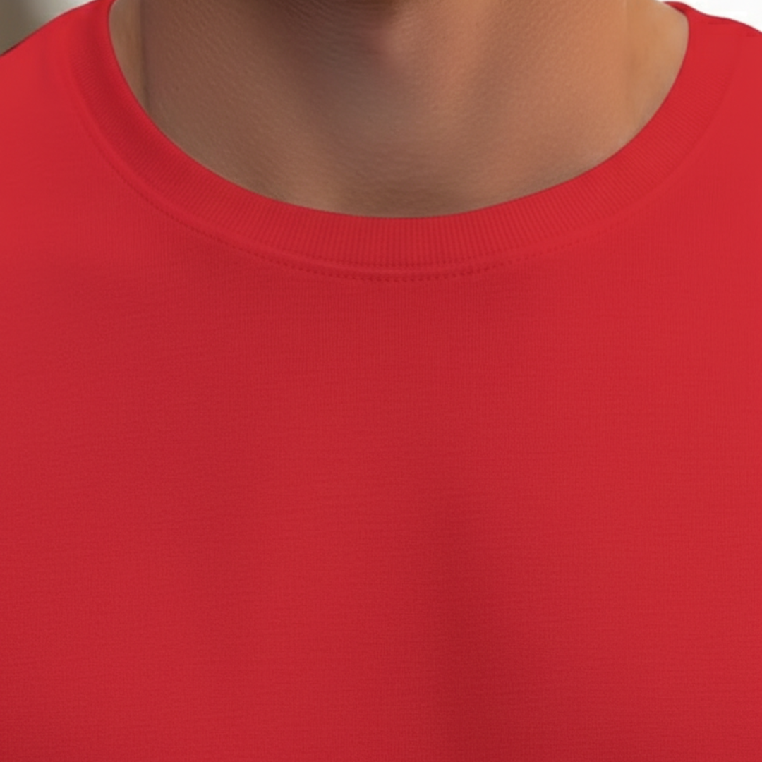 Fabian | Herren Rundhals T-Shirt Slim Fit Kurzarm - Red - Image 3