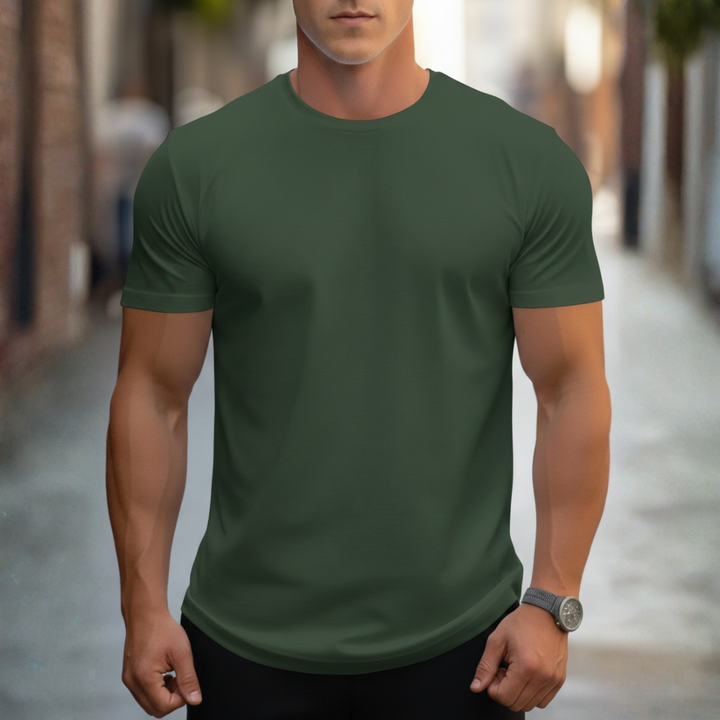 Fabian | Herren Rundhals T-Shirt Slim Fit Kurzarm - Red - Image 7
