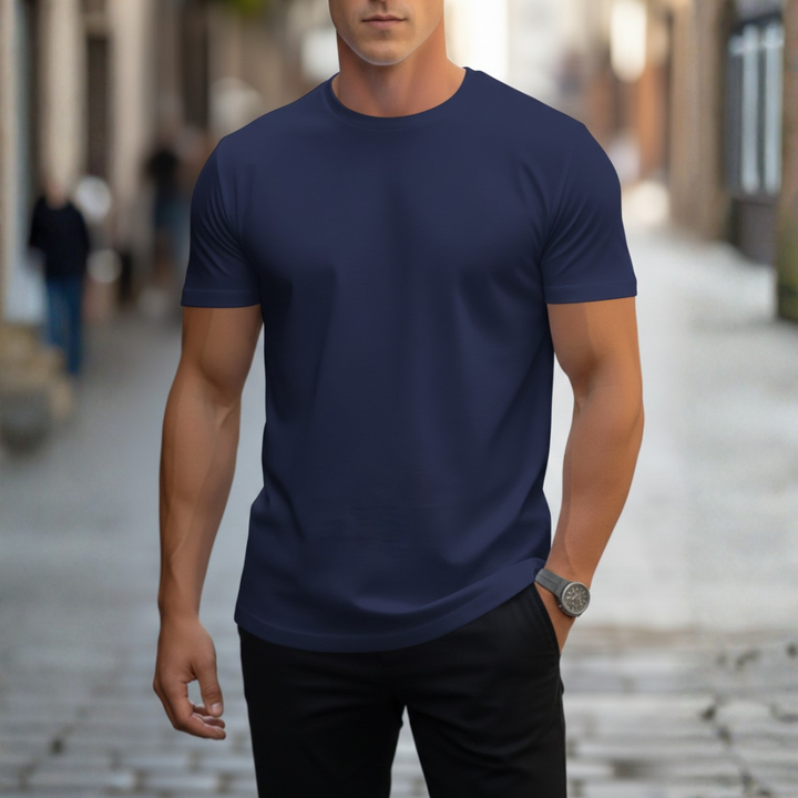 Fabian | Herren Rundhals T-Shirt Slim Fit Kurzarm - Red - Image 9