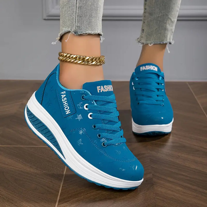 Nova | Damen Plateau Sneaker mit Schnürung Freizeitschuhe