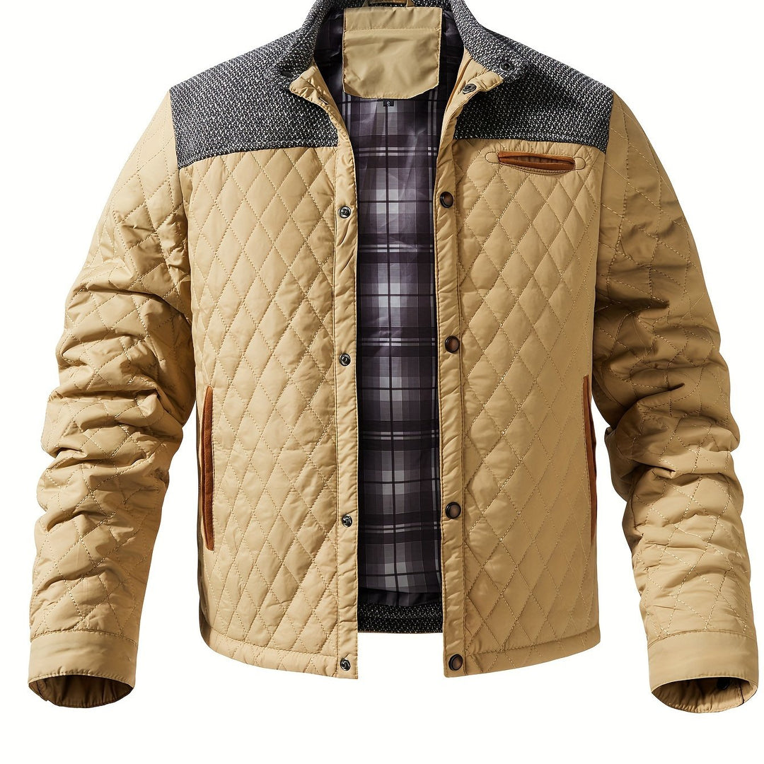 Wendelin | Herren Steppjacke mit Stehkragen - Olive Green - Image 12