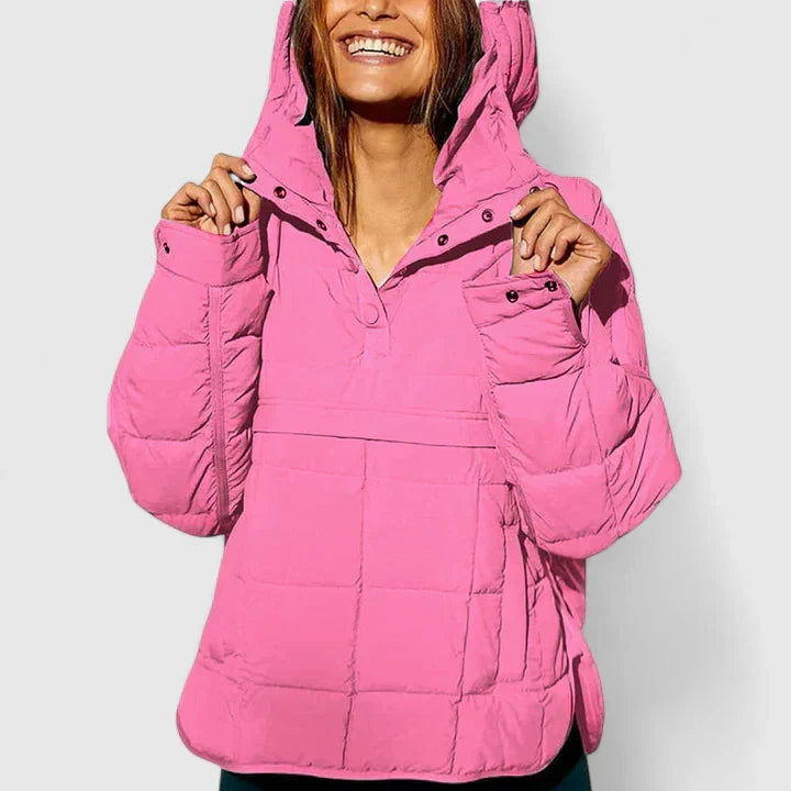 Fennara | Damen Steppjacke Oversized Pullover-Jacke - Green - Image 9