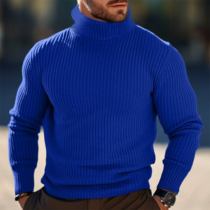 Fennhart | Herren Rollkragenpullover Rippstrick - Grey - Image 4