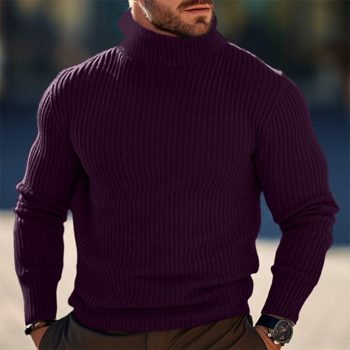 Fennhart | Herren Rollkragenpullover Rippstrick - Grey - Image 5