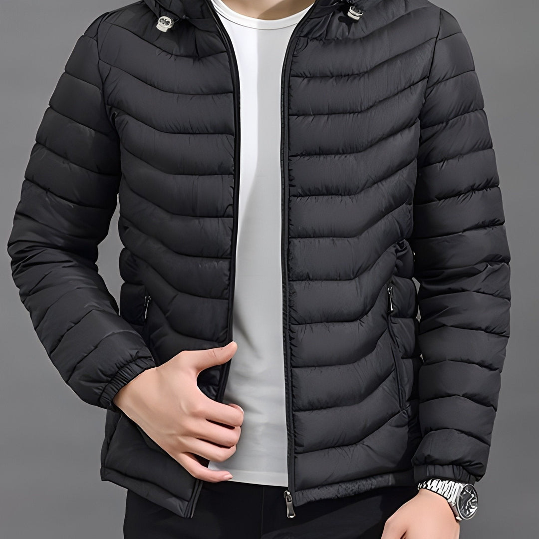 Fennick | Herren Steppjacke mit Kapuze - Black - Image 1