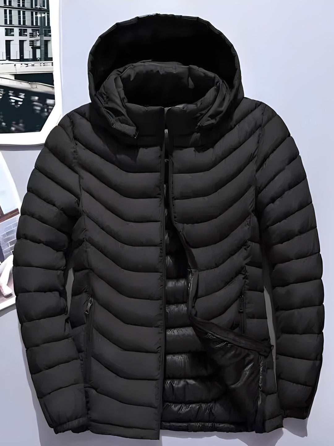 Fennick | Herren Steppjacke mit Kapuze - Black - Image 2