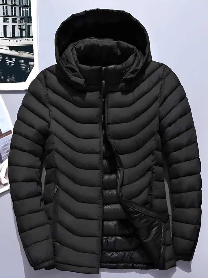 Fennick | Herren Steppjacke mit Kapuze - Black - Image 2