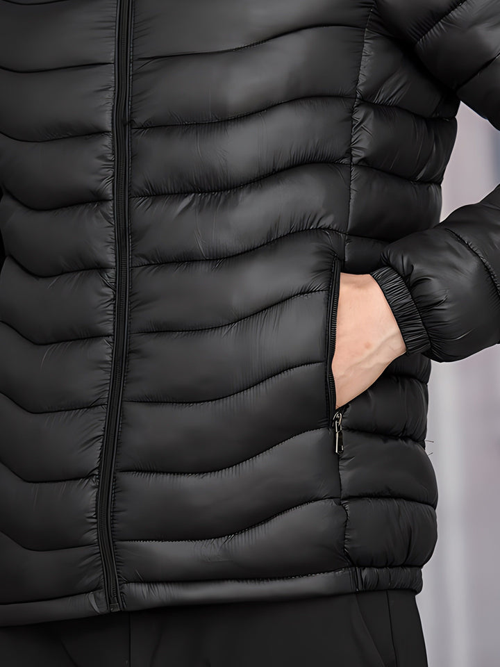 Fennick | Herren Steppjacke mit Kapuze - Black - Image 5