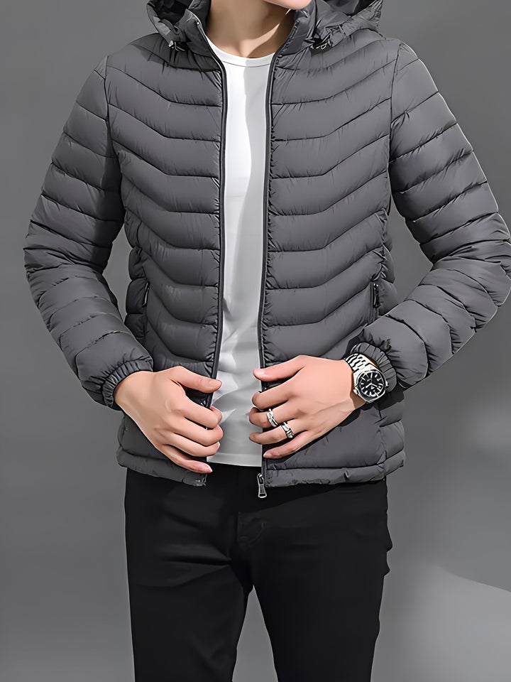 Fennick | Herren Steppjacke mit Kapuze - Black - Image 7