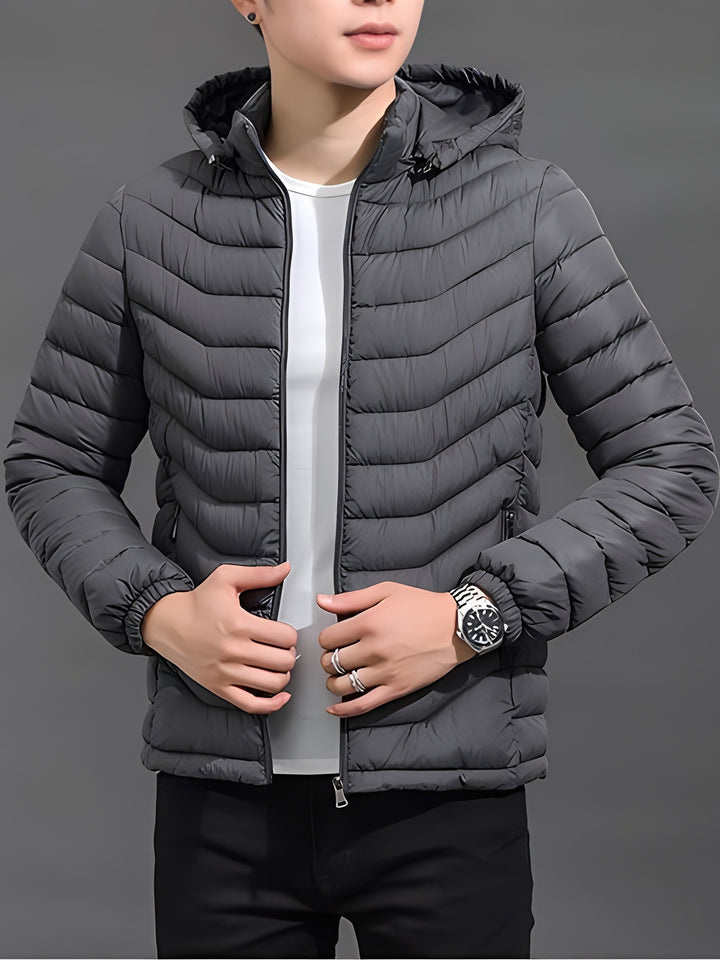 Fennick | Herren Steppjacke mit Kapuze - Black - Image 8