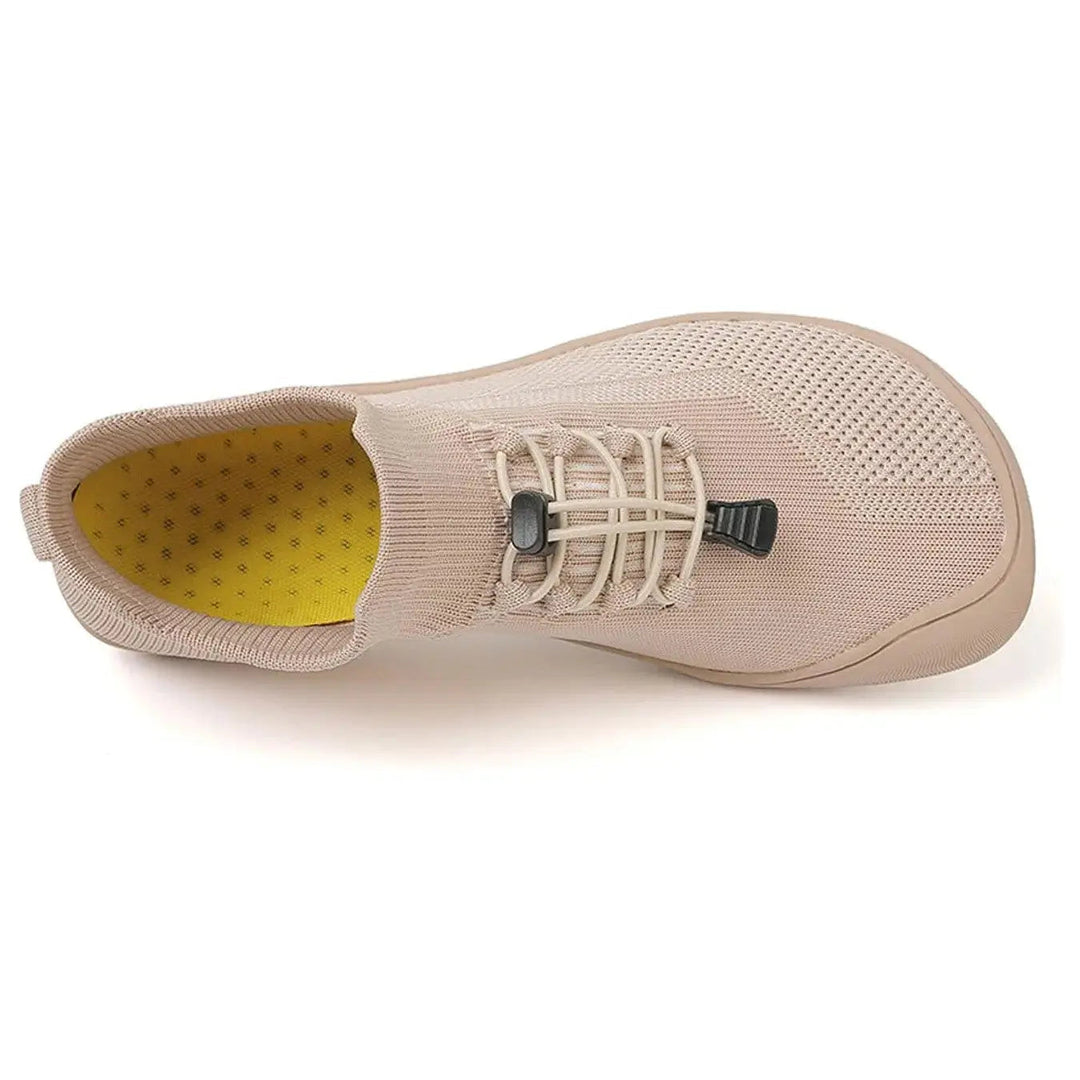 Fennja | Damen Barfuß Sneaker mit Schnellverschluss - Light Grey - Image 10
