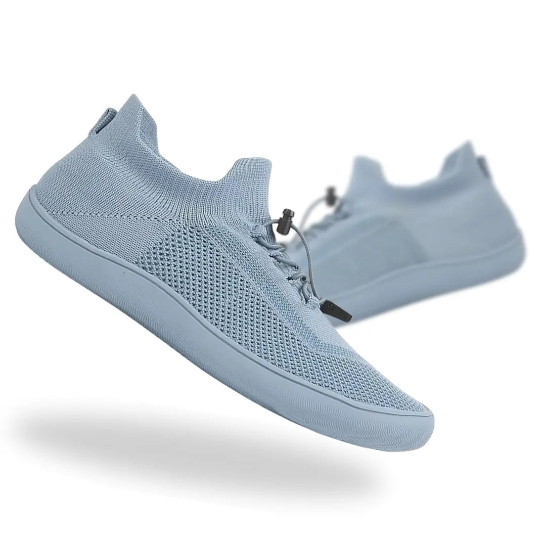 Fennja | Damen Barfuß Sneaker mit Schnellverschluss - Light Grey - Image 19