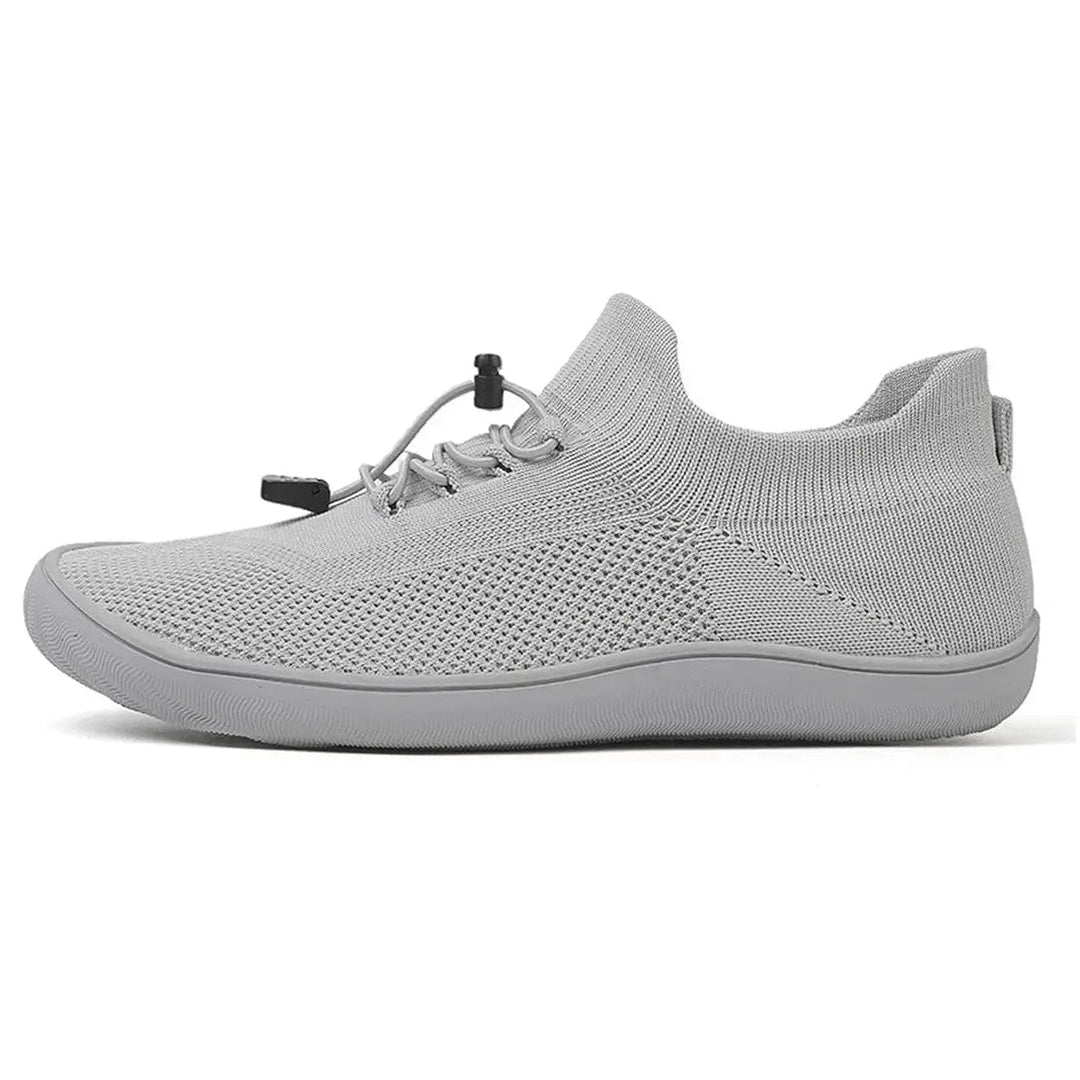 Fennja | Damen Barfuß Sneaker mit Schnellverschluss - Light Grey - Image 2