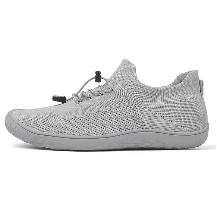 Fennja | Damen Barfuß Sneaker mit Schnellverschluss - Light Grey - Image 2