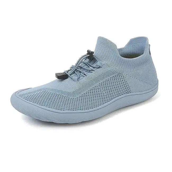 Fennja | Damen Barfuß Sneaker mit Schnellverschluss - Light Grey - Image 21