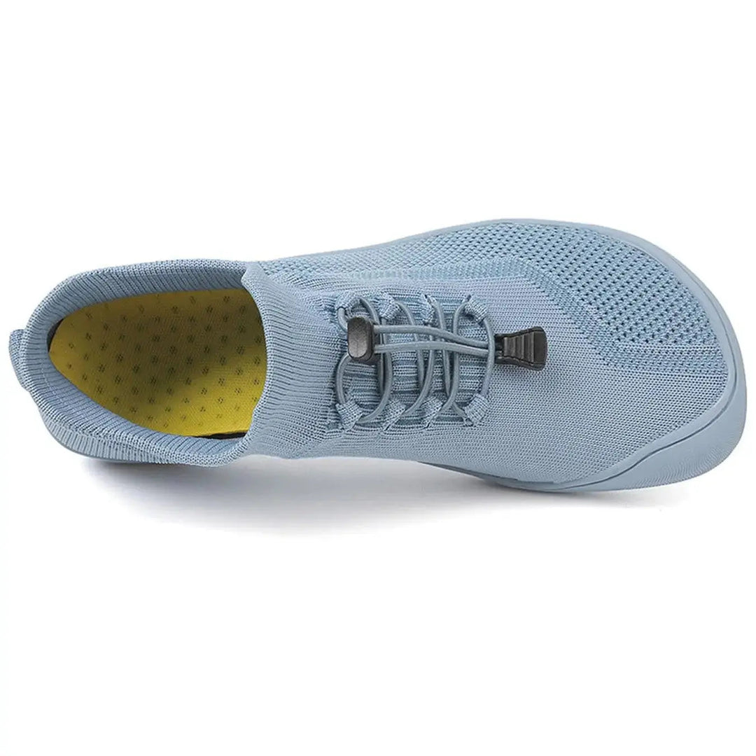 Fennja | Damen Barfuß Sneaker mit Schnellverschluss - Light Grey - Image 22