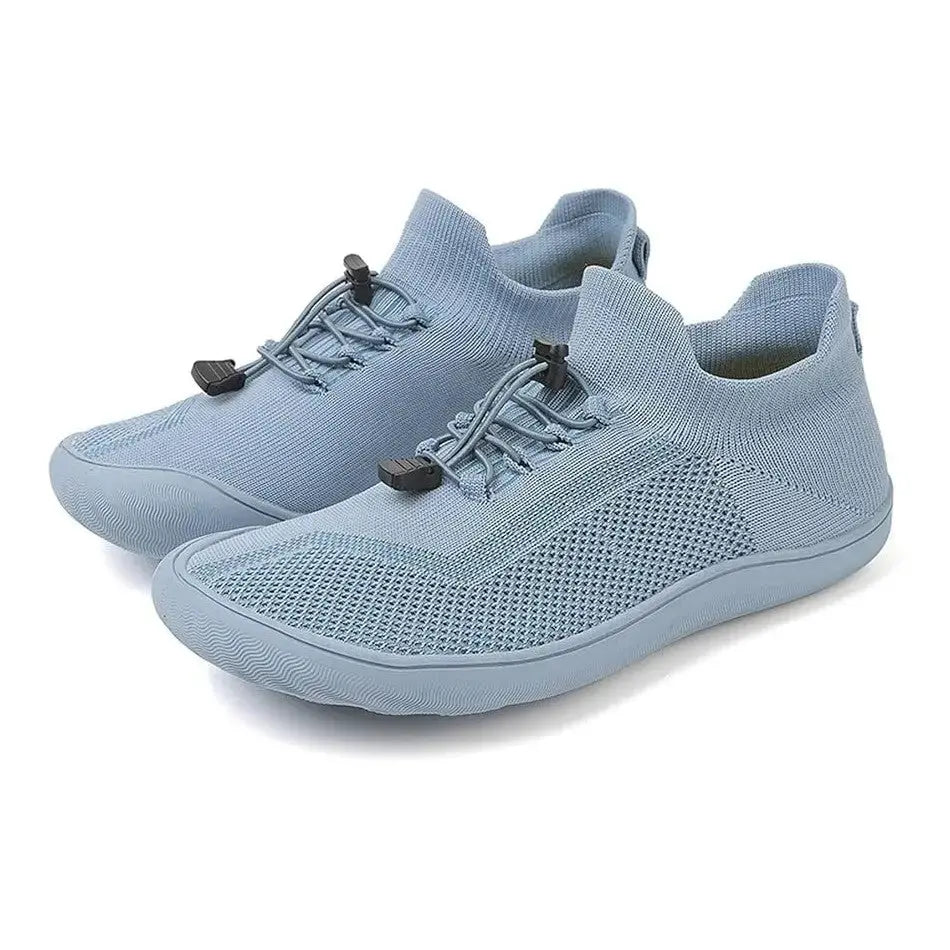Fennja | Damen Barfuß Sneaker mit Schnellverschluss - Light Grey - Image 24