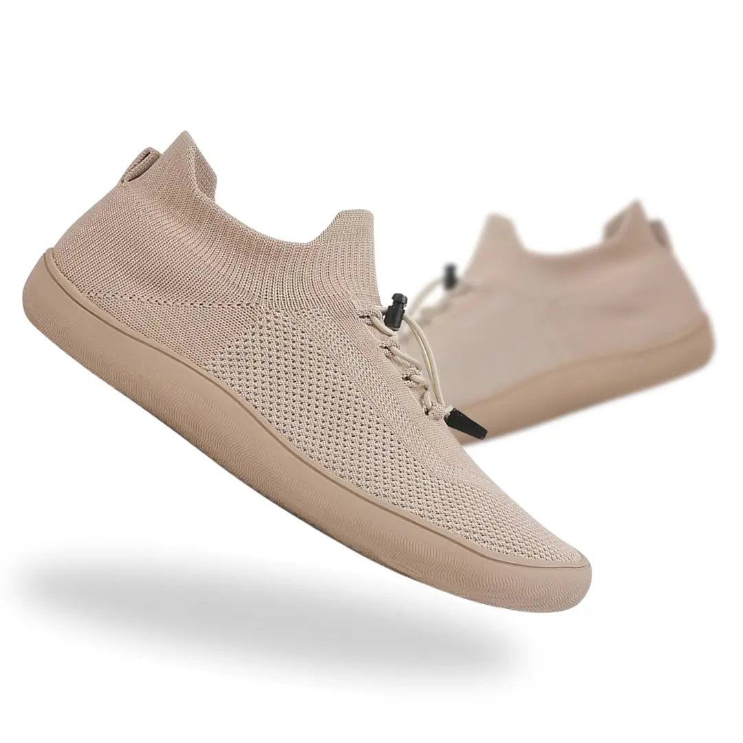 Fennja | Damen Barfuß Sneaker mit Schnellverschluss - Light Grey - Image 7