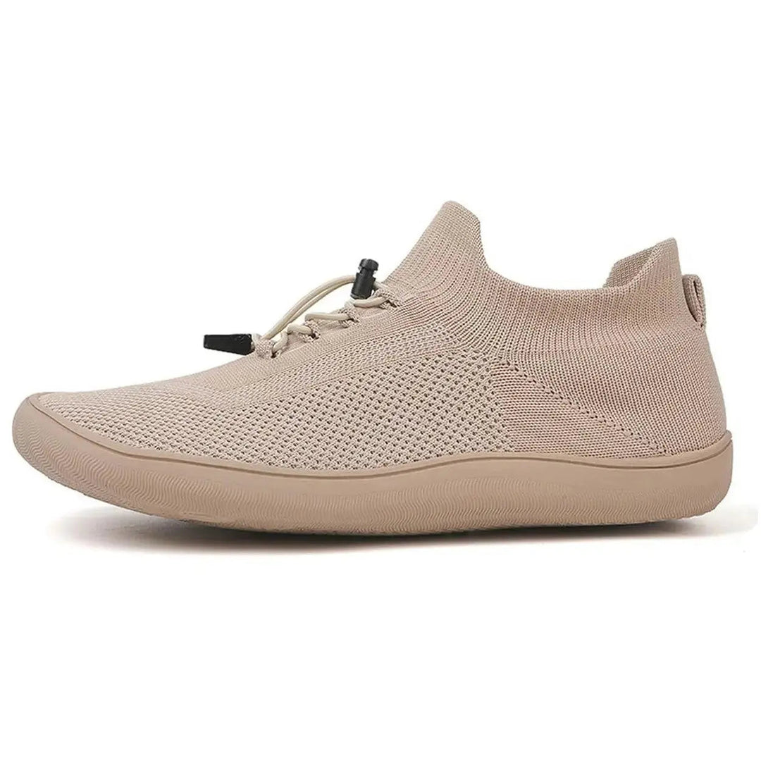 Fennja | Damen Barfuß Sneaker mit Schnellverschluss - Light Grey - Image 8