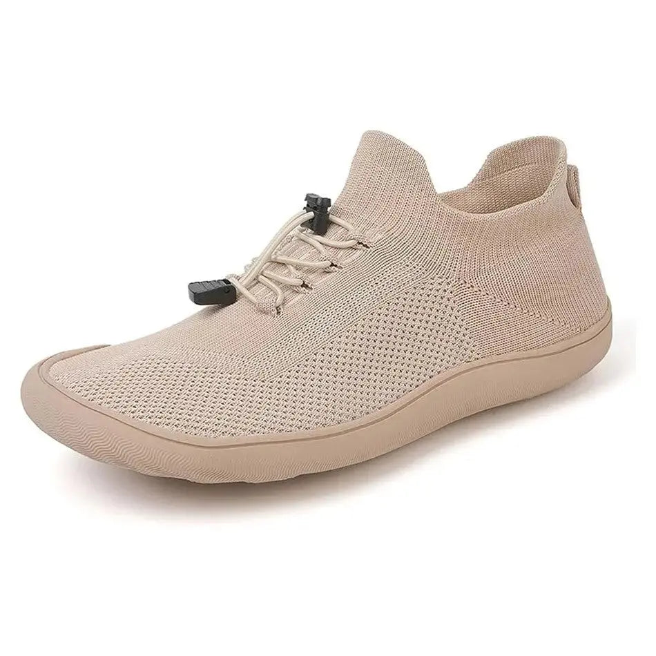 Fennja | Damen Barfuß Sneaker mit Schnellverschluss - Light Grey - Image 9