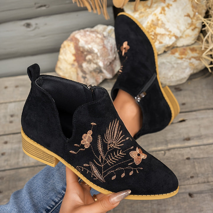 Fennrike | Damen Stiefeletten mit Stickerei - Image 2