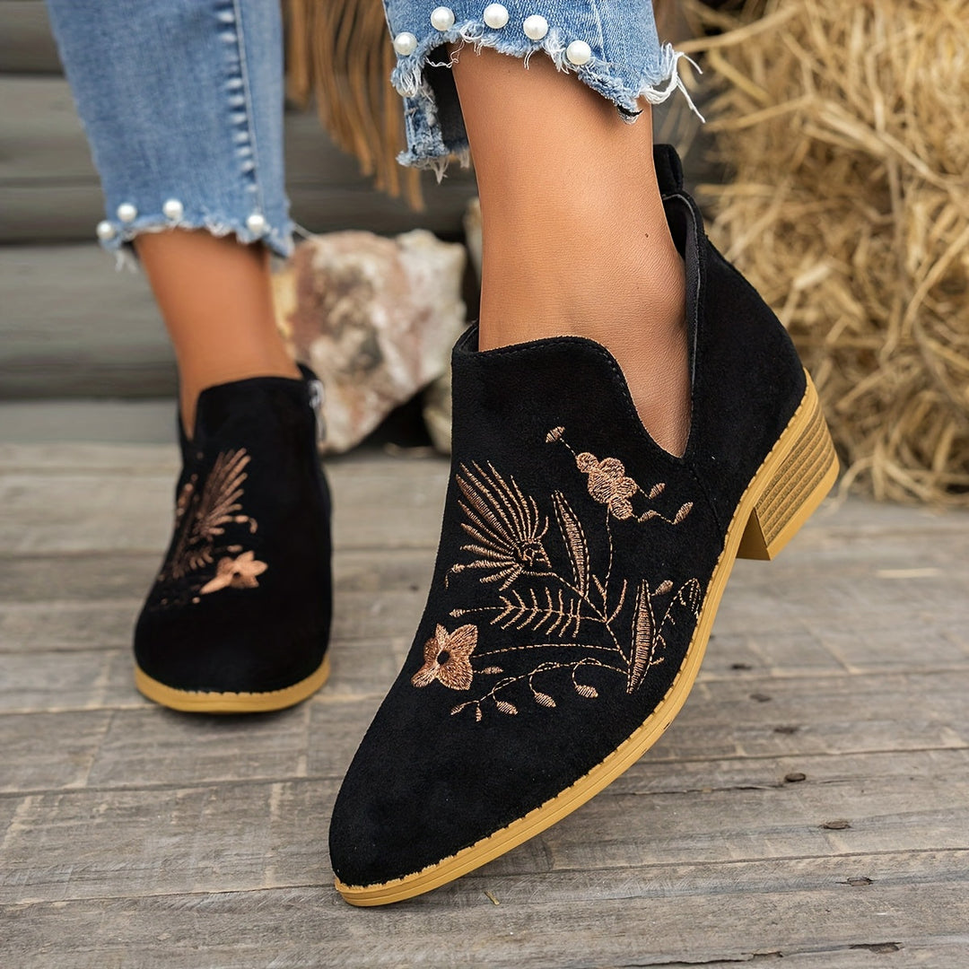 Fennrike | Damen Stiefeletten mit Stickerei - Image 3