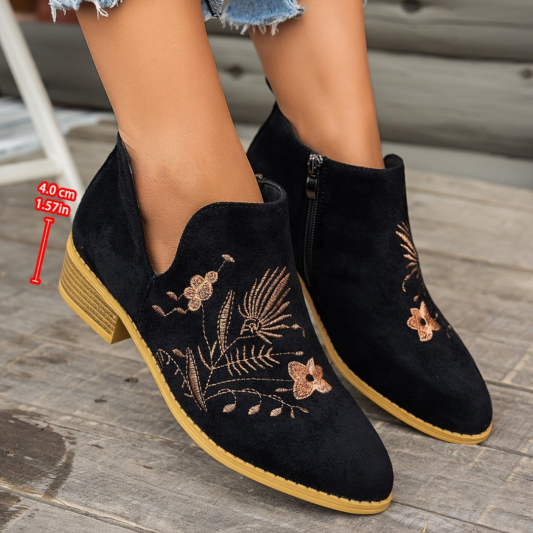 Fennrike | Damen Stiefeletten mit Stickerei - Image 4