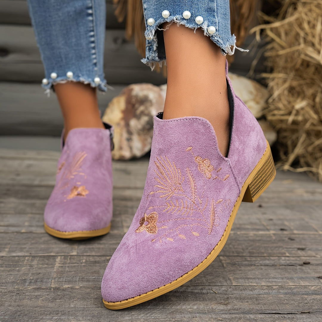 Fennrike | Damen Stiefeletten mit Stickerei - Image 5